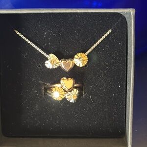 SOLD ❌ Coach jewelry - SET. Necklace and 3 rings